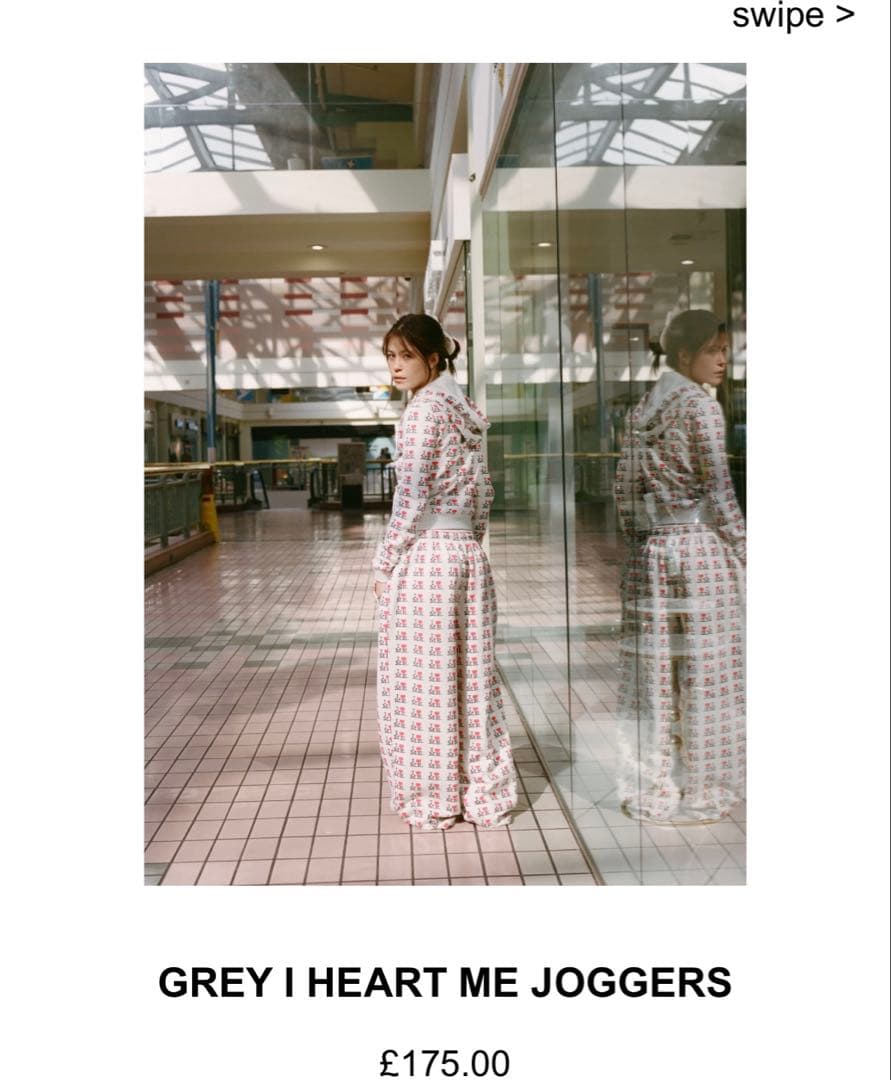 パンツ Ashley williams GREY I HEART ME JOGGERS