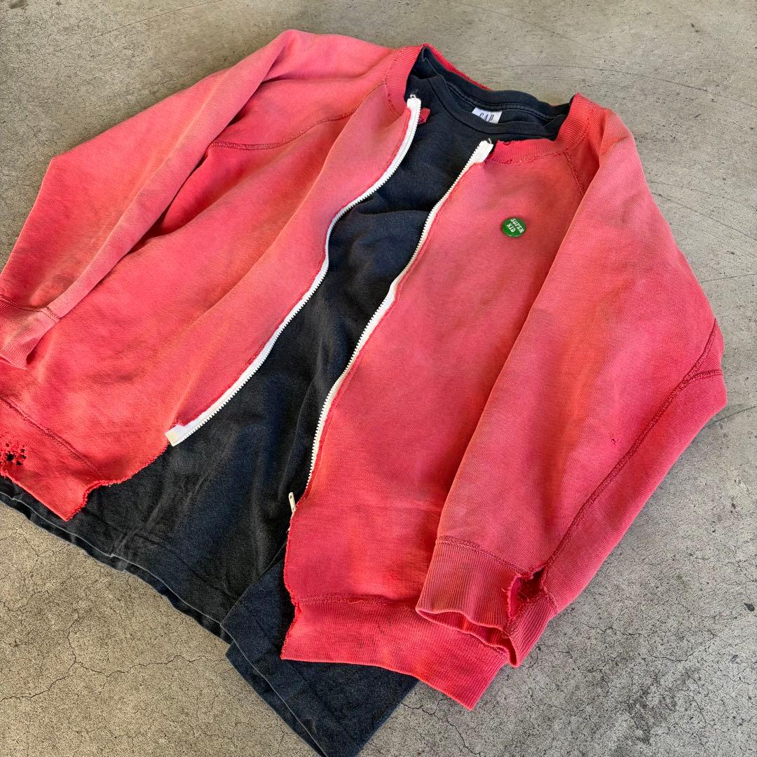 鬼フェード vintage sweat ジップアップ ビンテージ グランジ