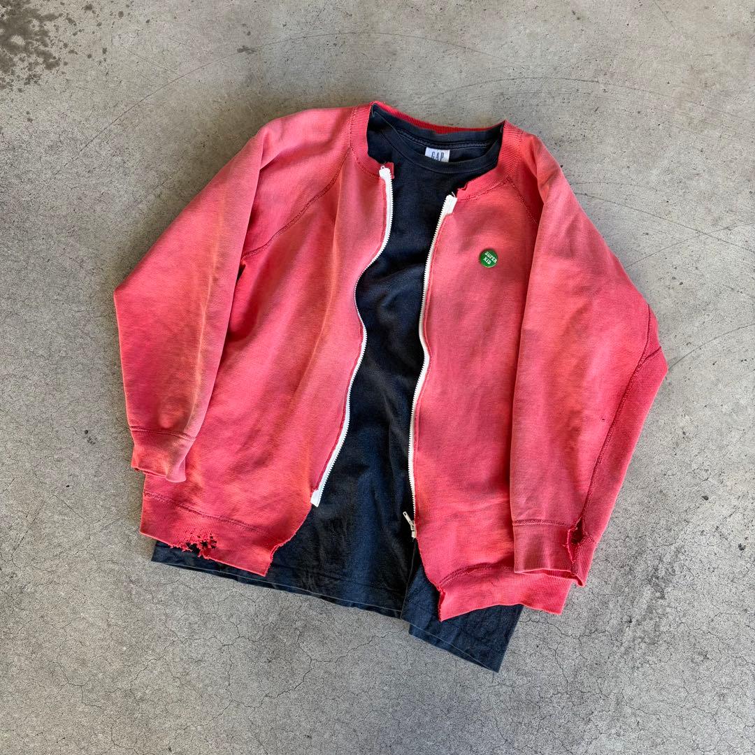 鬼フェード vintage sweat ジップアップ ビンテージ グランジ