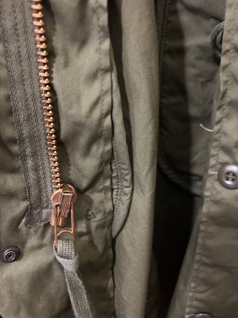 【ワンウォッシュ】m-65 フィッシュテール　シェル＋フード　米軍実物　M-R