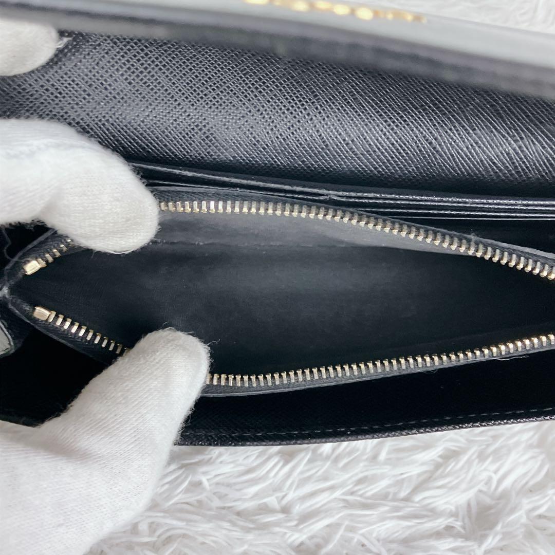 美品✨プラダ 長財布 サフィアーノレザー 1MH132 ゴールド金具 本革 黒