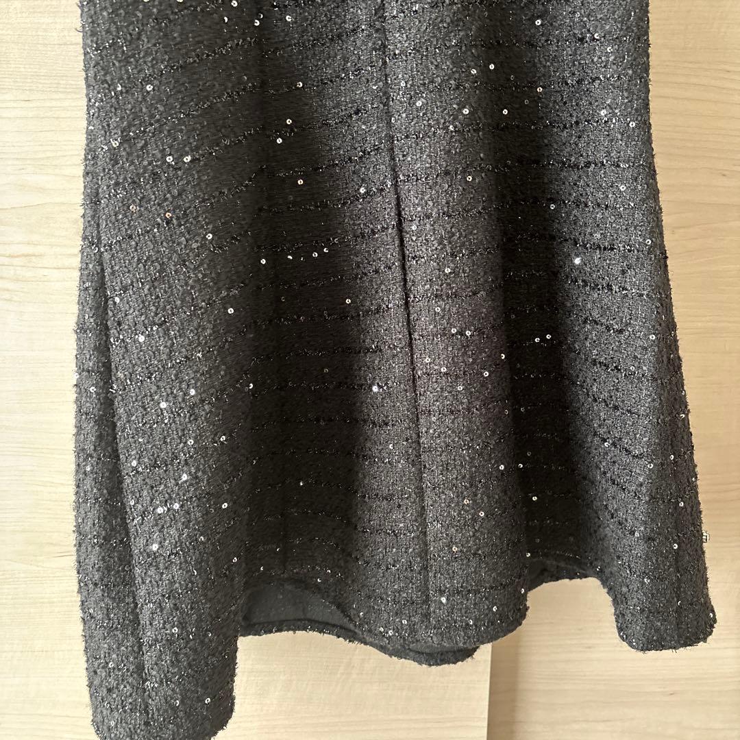 ジュエルズ/ビジューフレアワンピースドレス/キャバドレス/L