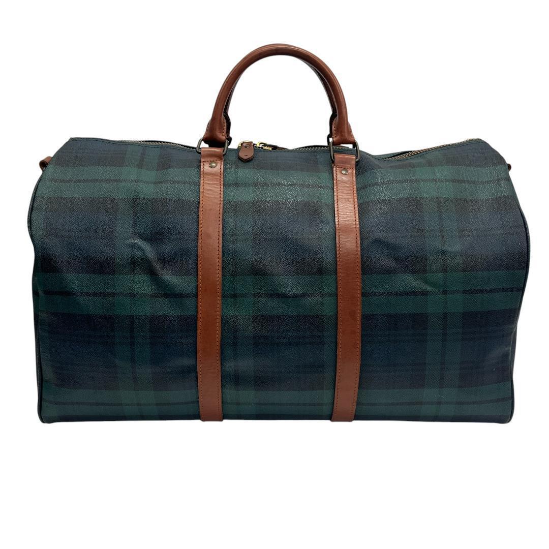ポロ ラルフローレン 2way ボストンバッグ グリーン チェック 大容量
