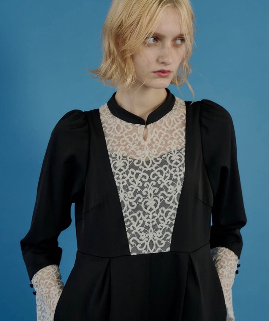 ドリードール 新品レース ブラック パンツスーツ 結婚式 ドレス フォーマル