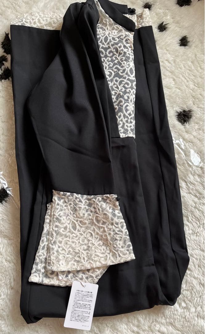 ドリードール 新品レース ブラック パンツスーツ 結婚式 ドレス フォーマル