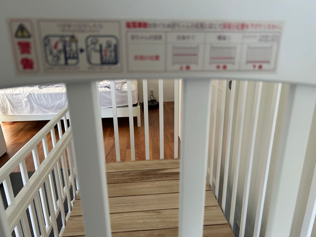 KATOJI ベビーベッド　ハイタイプ　ホワイト