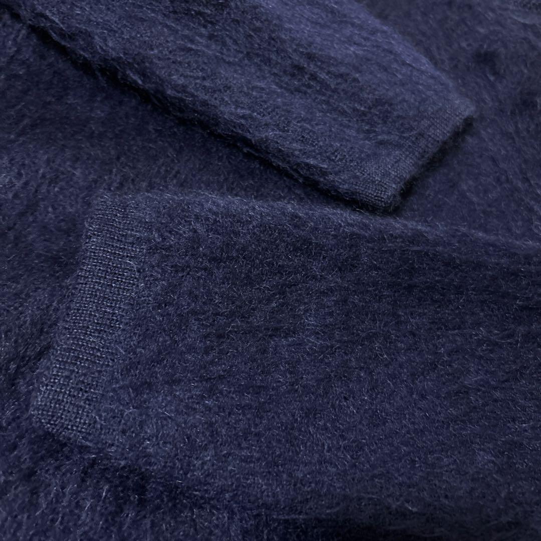 Tenderloin ネイビー Vネックセーター　モヘアニット