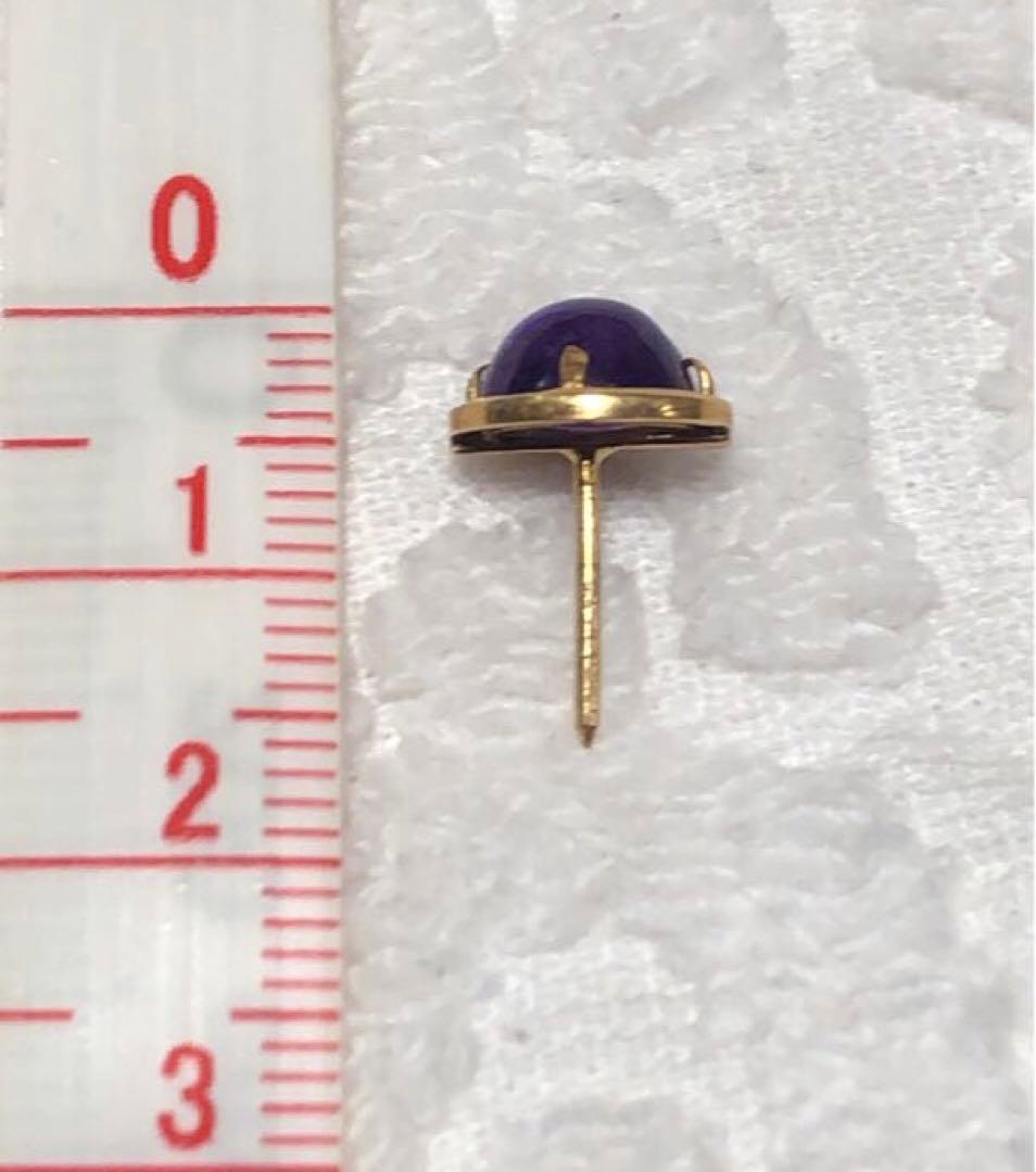 k18 アメジスト ネクタイピン タイピン ピンブローチ ゴールド 18金