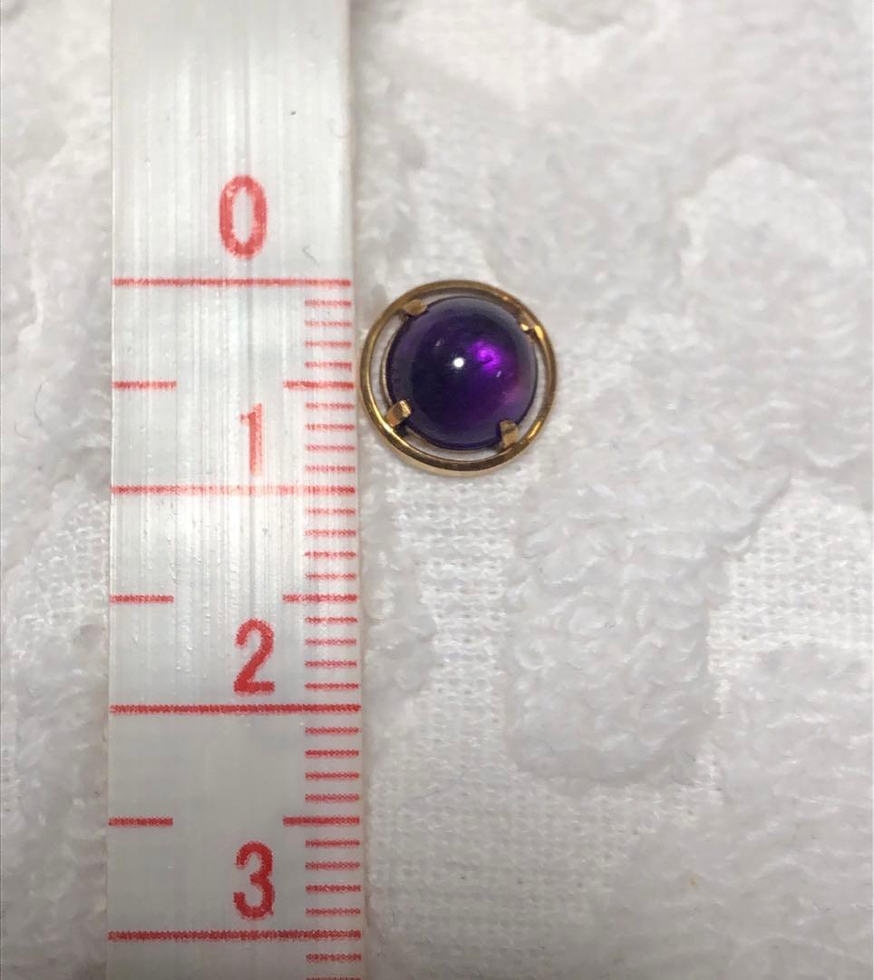 k18 アメジスト ネクタイピン タイピン ピンブローチ ゴールド 18金