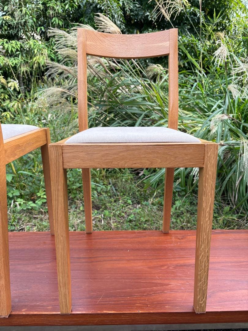 無印良品　オーク材　木製ダイニングチェア 2脚セット　廃盤品