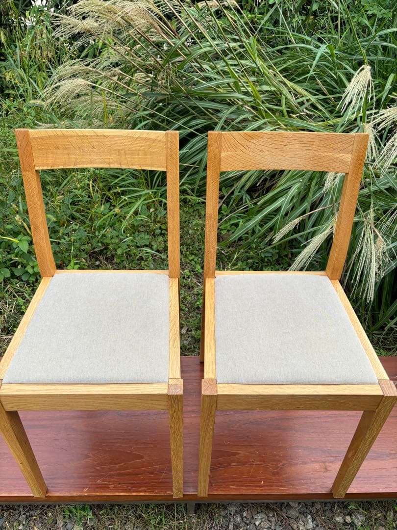 無印良品　オーク材　木製ダイニングチェア 2脚セット　廃盤品