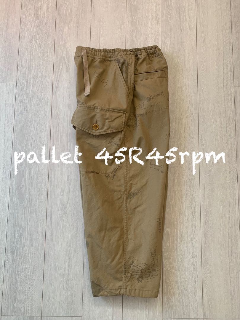 45R45rpm ダック落書きプリントの908 　テントパンツ