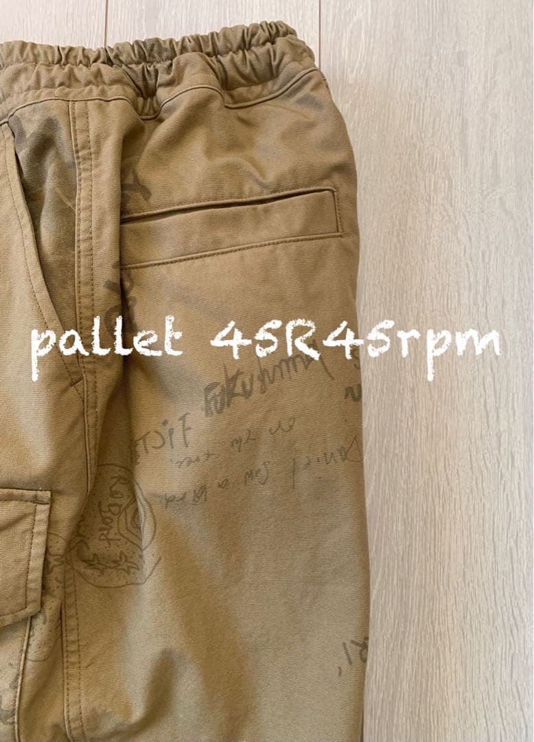 45R45rpm ダック落書きプリントの908 　テントパンツ