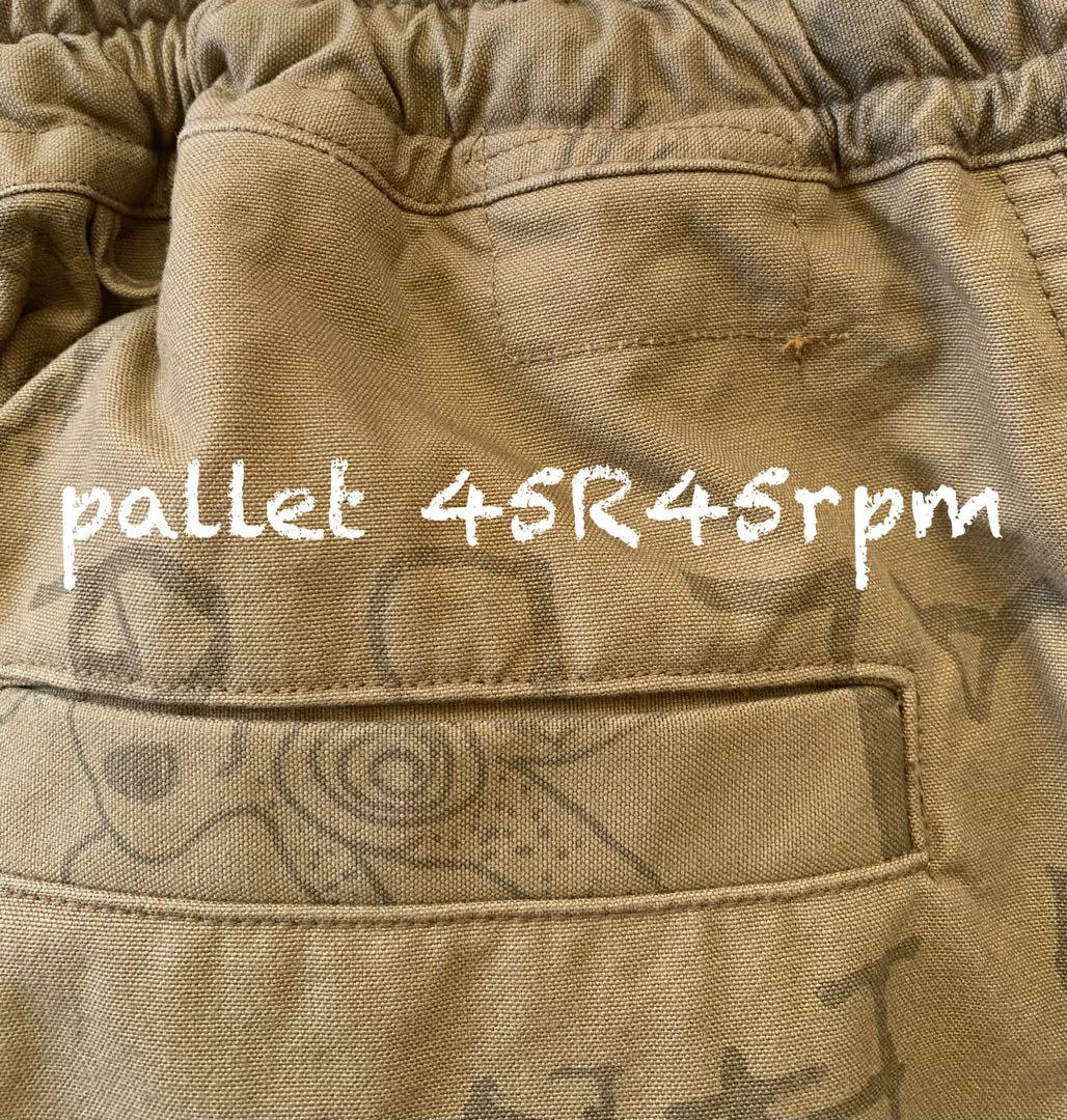 45R45rpm ダック落書きプリントの908 　テントパンツ