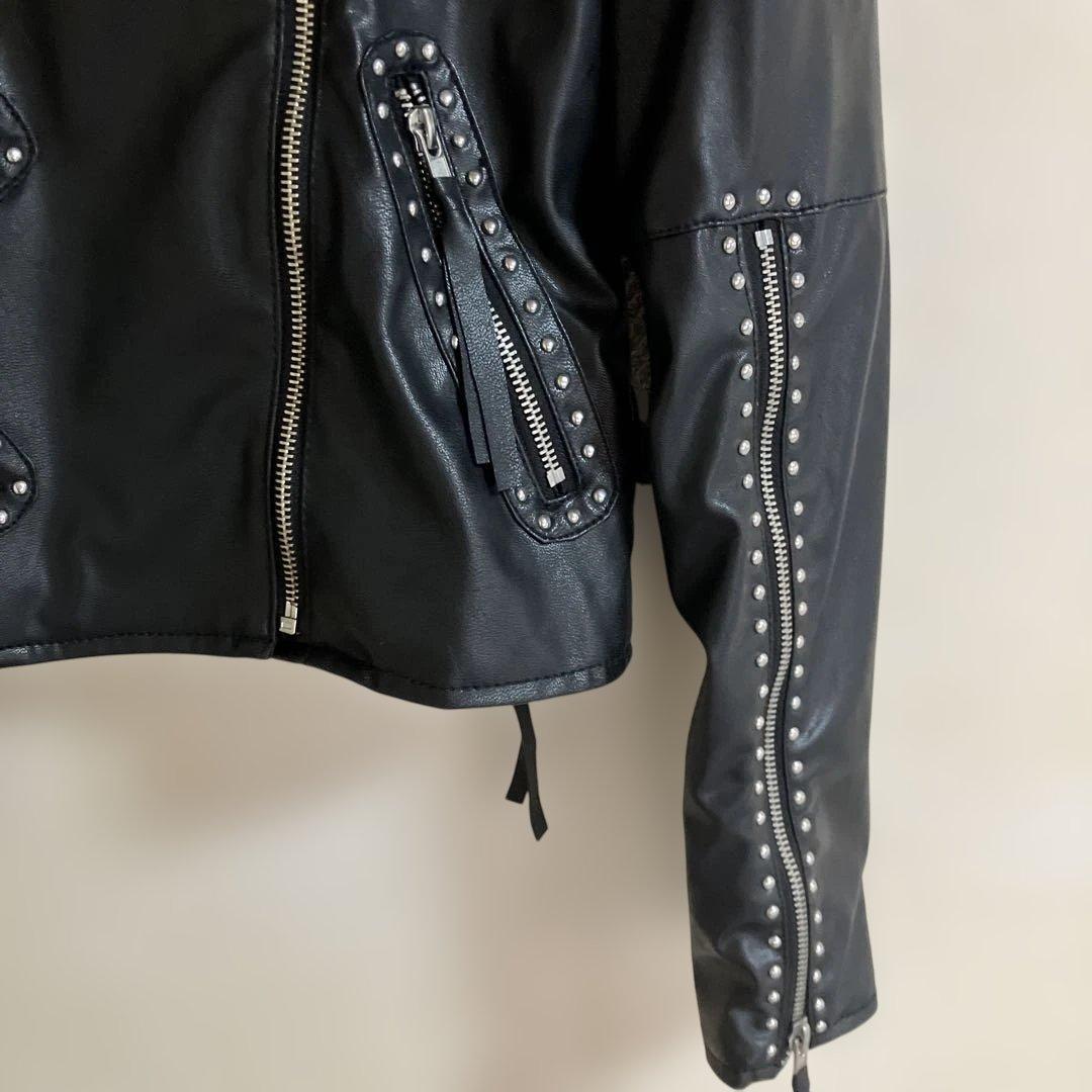 ［新品未使用タグ付き］激レア‼️GLAD NEWS スタッズライダースF ブラック