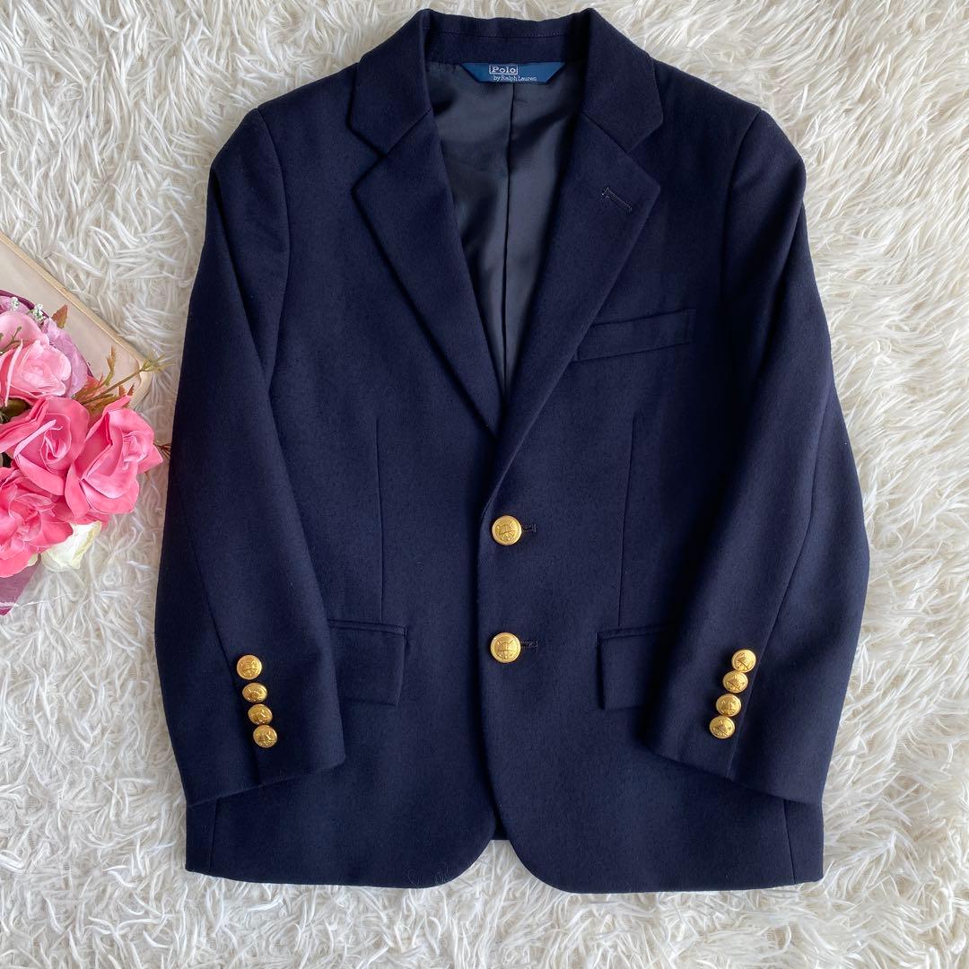 美品 ラルフローレン 4点セット フォーマル 120 スーツ 紺ブレ ネイビー