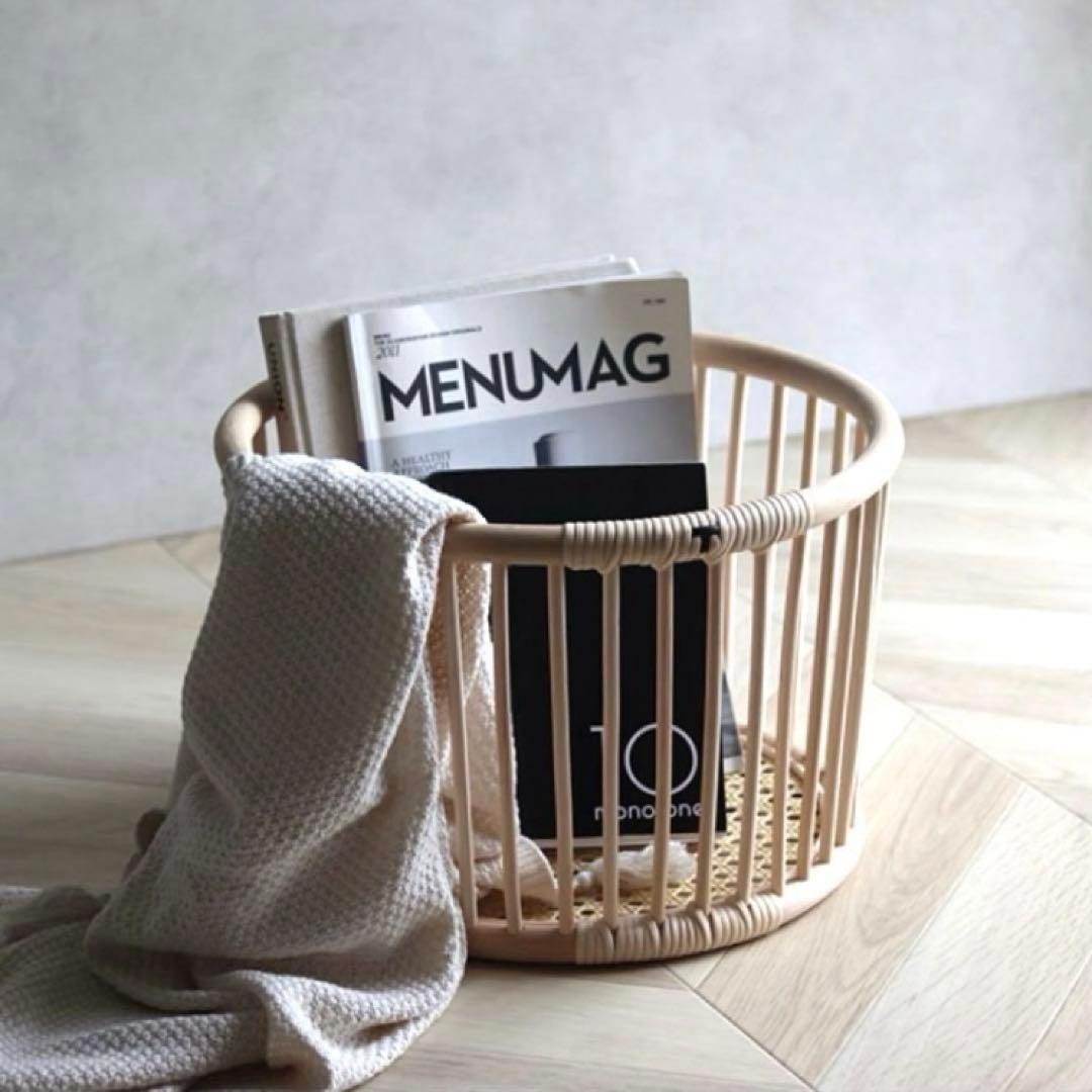 ツルヤ商店 籐バスケット maru S 籐 ラタン カゴ 収納かご インテリア