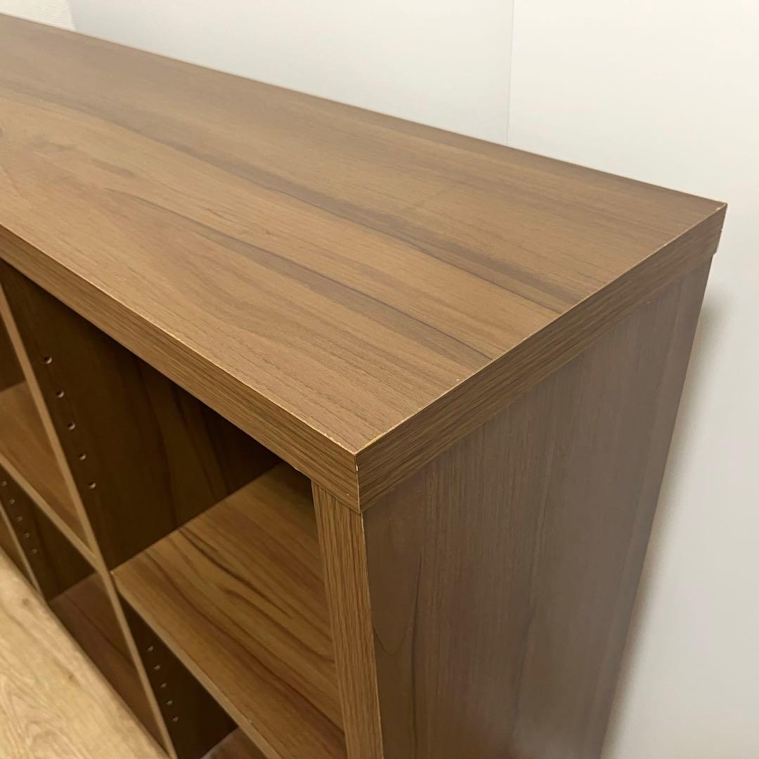 ニトリ　カラーボックス3段　ミドルブラウン　引き出し付き