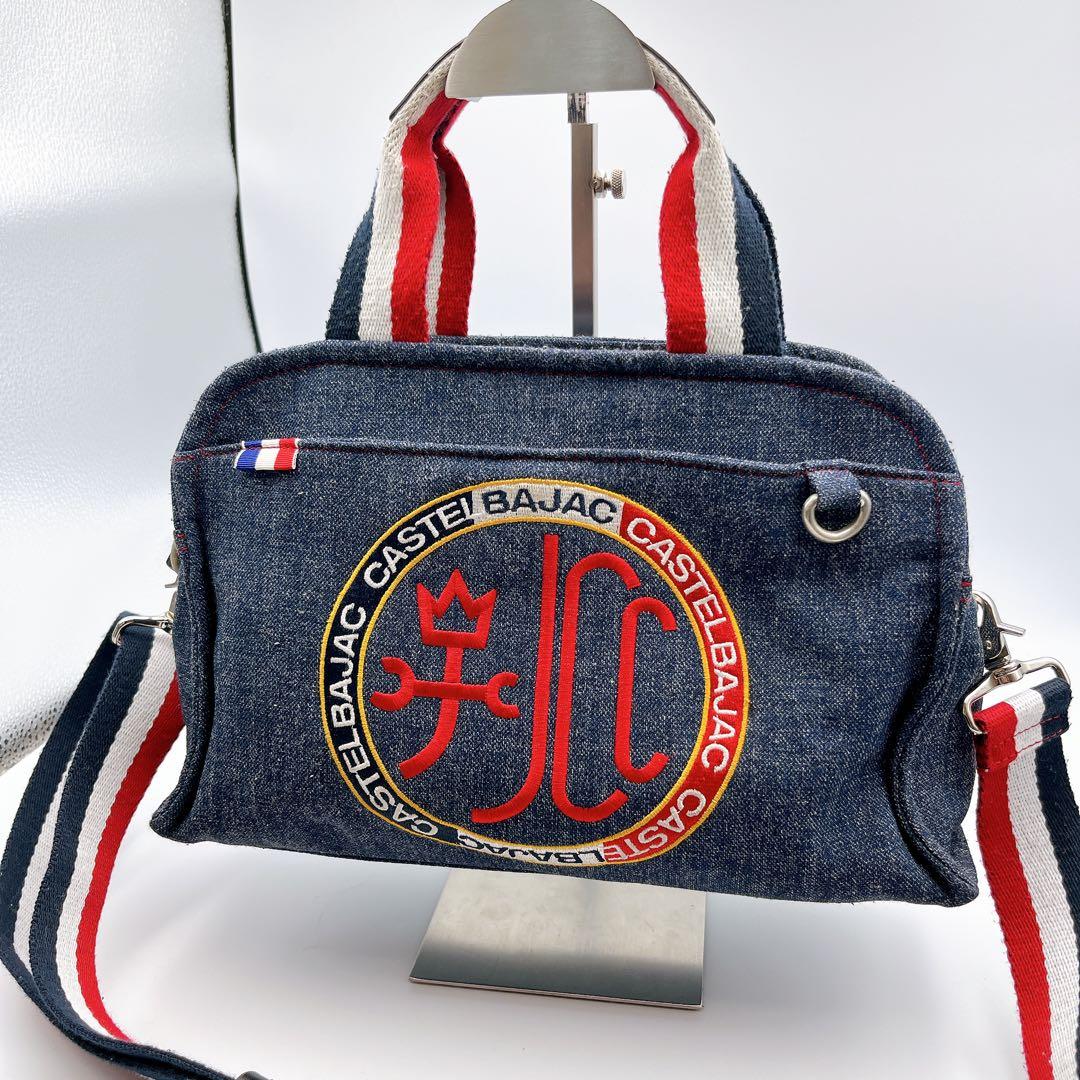 美品　カステルバジャック　2way デニム素材　ハンド　ショルダーバッグ