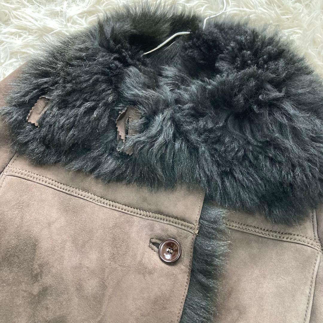 STUNNING LURE✨ムートンコート リアルレザー　ショールカラー　モカ