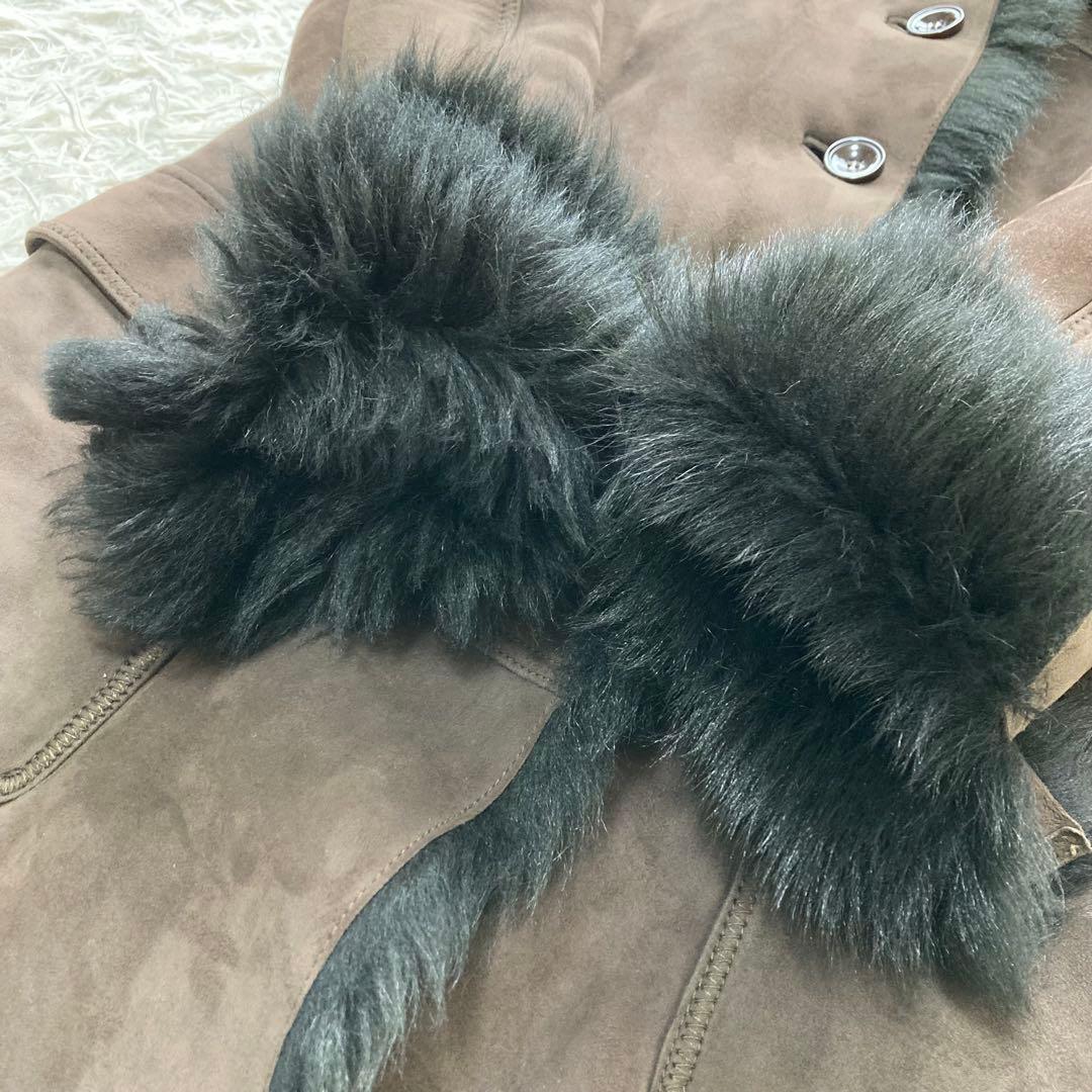 STUNNING LURE✨ムートンコート リアルレザー　ショールカラー　モカ