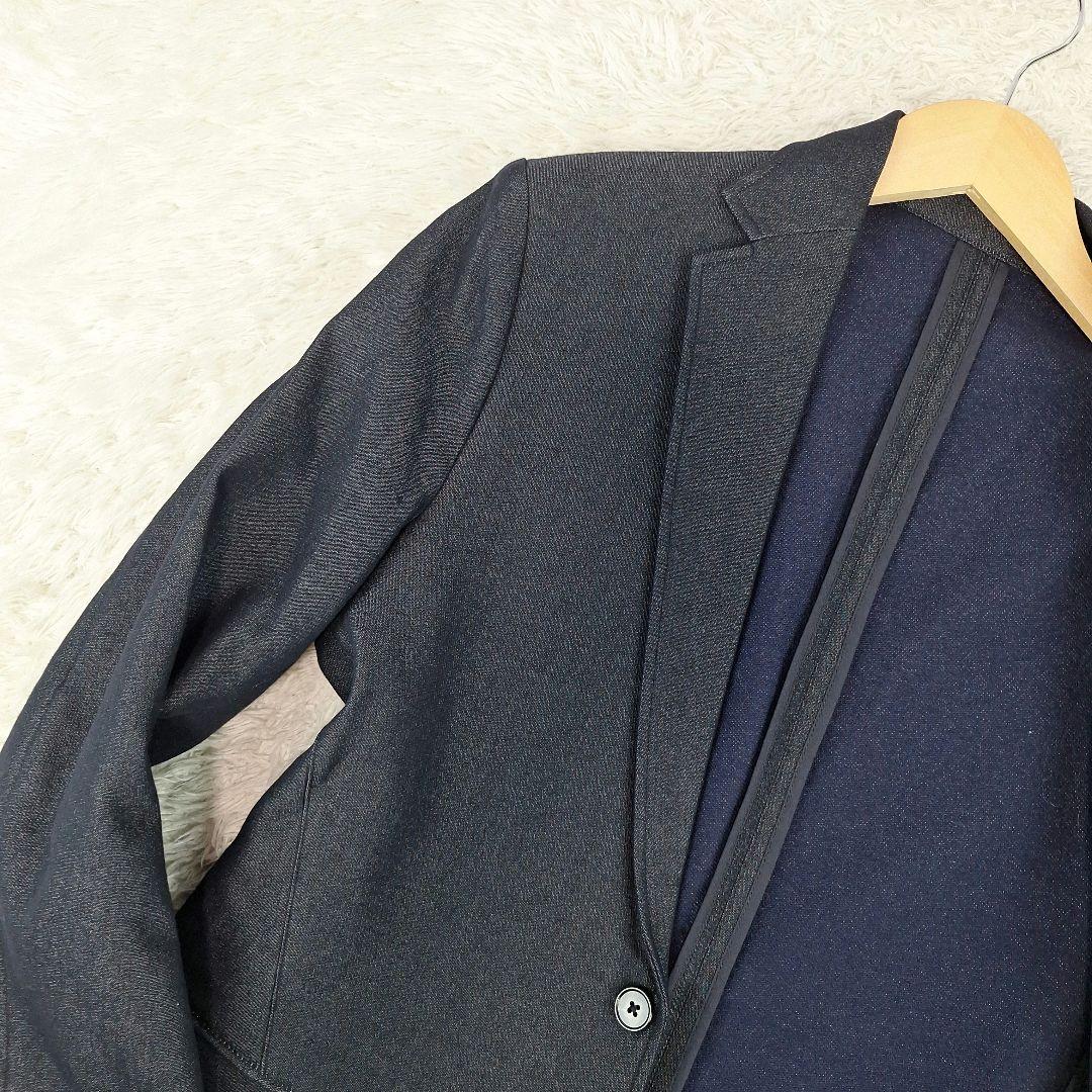 美品✨コムサイズム　トラベルスーツ　デニムライク　ストレッチ　L