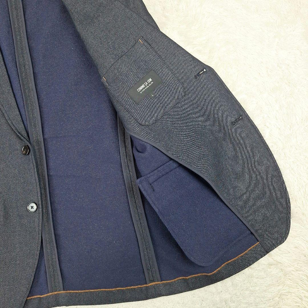 美品✨コムサイズム　トラベルスーツ　デニムライク　ストレッチ　L