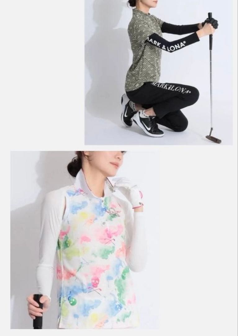 MARK & LONA アシメロゴプリント2WAYボレロ型アームカバー