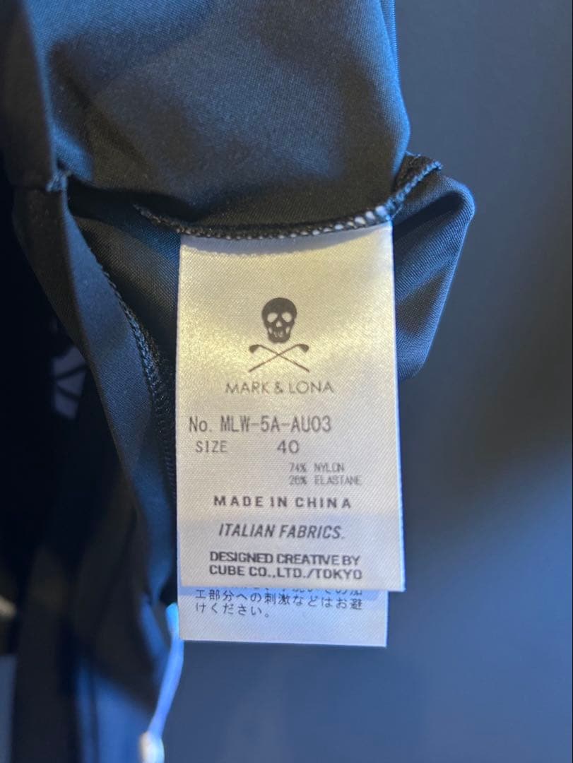 MARK & LONA アシメロゴプリント2WAYボレロ型アームカバー