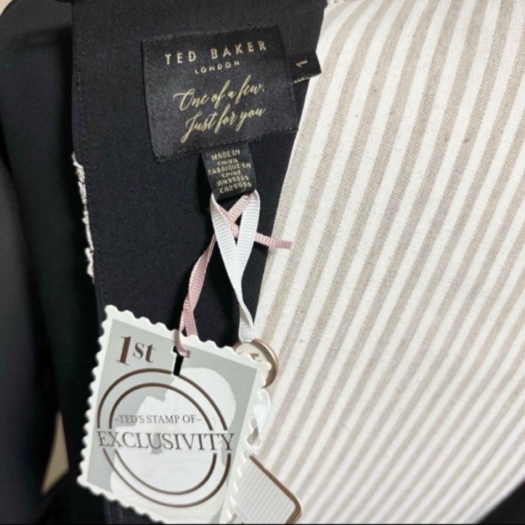 新品！テッドベイカー　Ted Baker フラワー　ワンピース　S 黒　結婚式