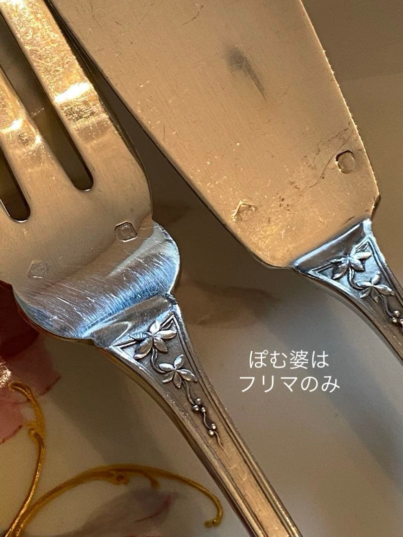 【フランス／E.Lefebvre】純銀／フィッシュナイフ＆フォーク 10セット