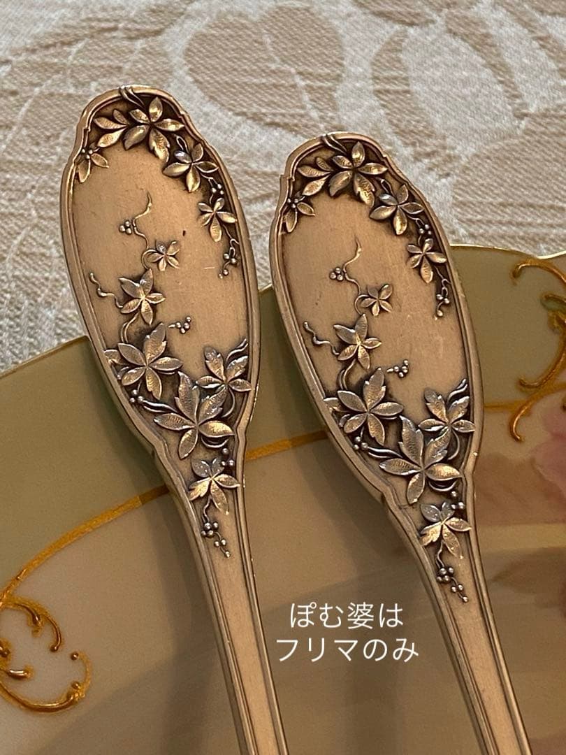 【フランス／E.Lefebvre】純銀／フィッシュナイフ＆フォーク 10セット