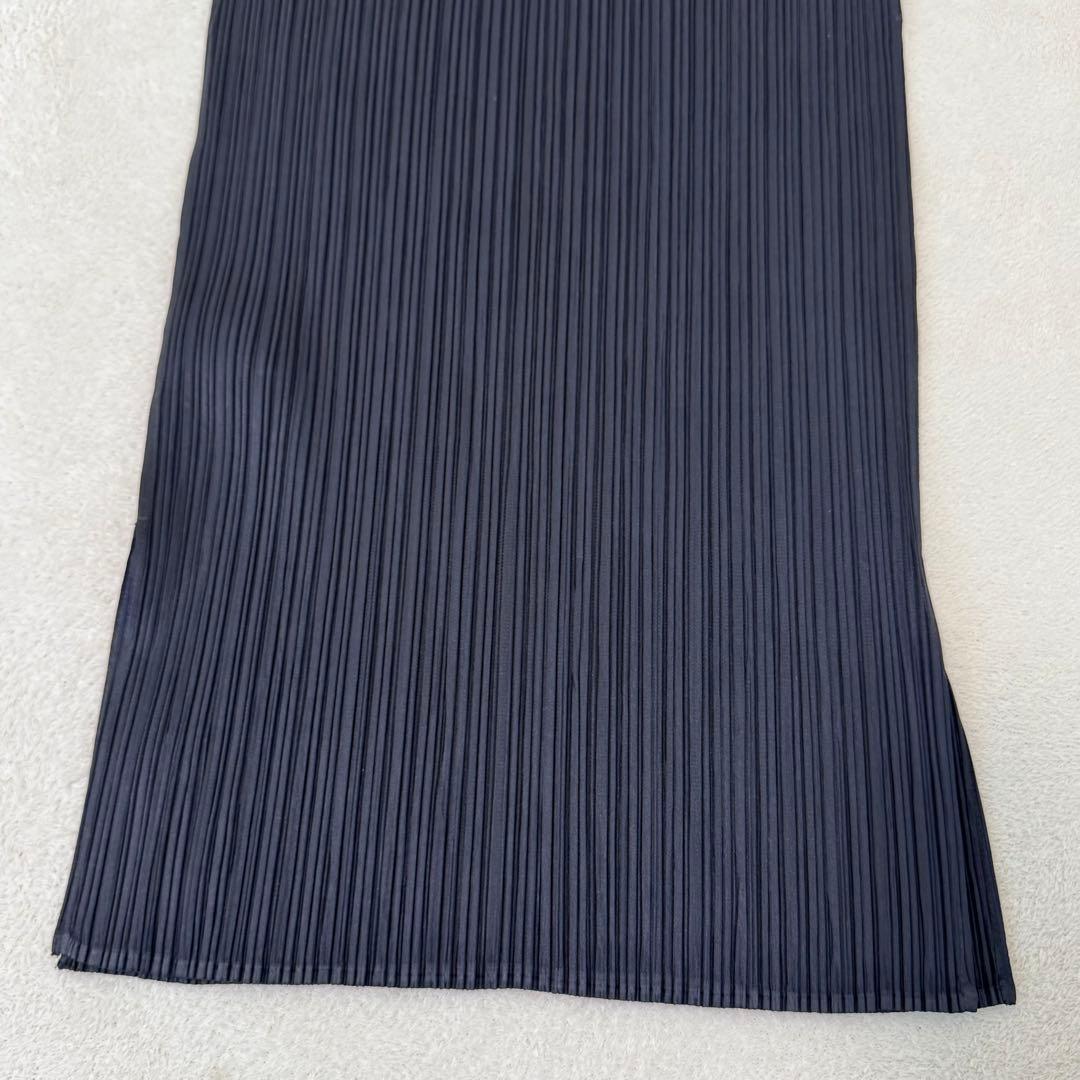 極美品✨PLEATS PLEASE バイカラー　チュニック　Lサイズ　黒　グレー