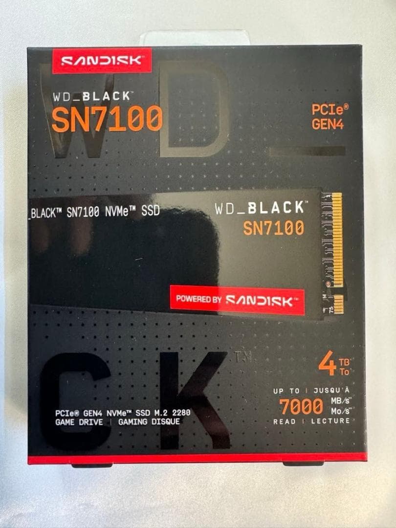 ヤマダ納品書／WD BLACK SN7100 4TB／WDS400T4X0E