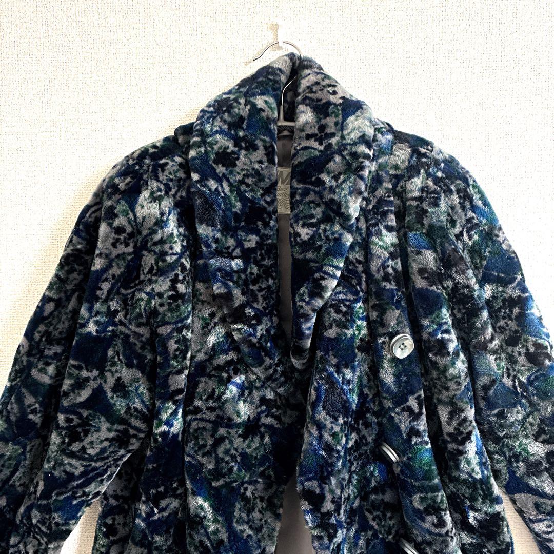 美品EMBAシェアードミンク　カジュアル　ジャケット　グリーン ネイビー グレー