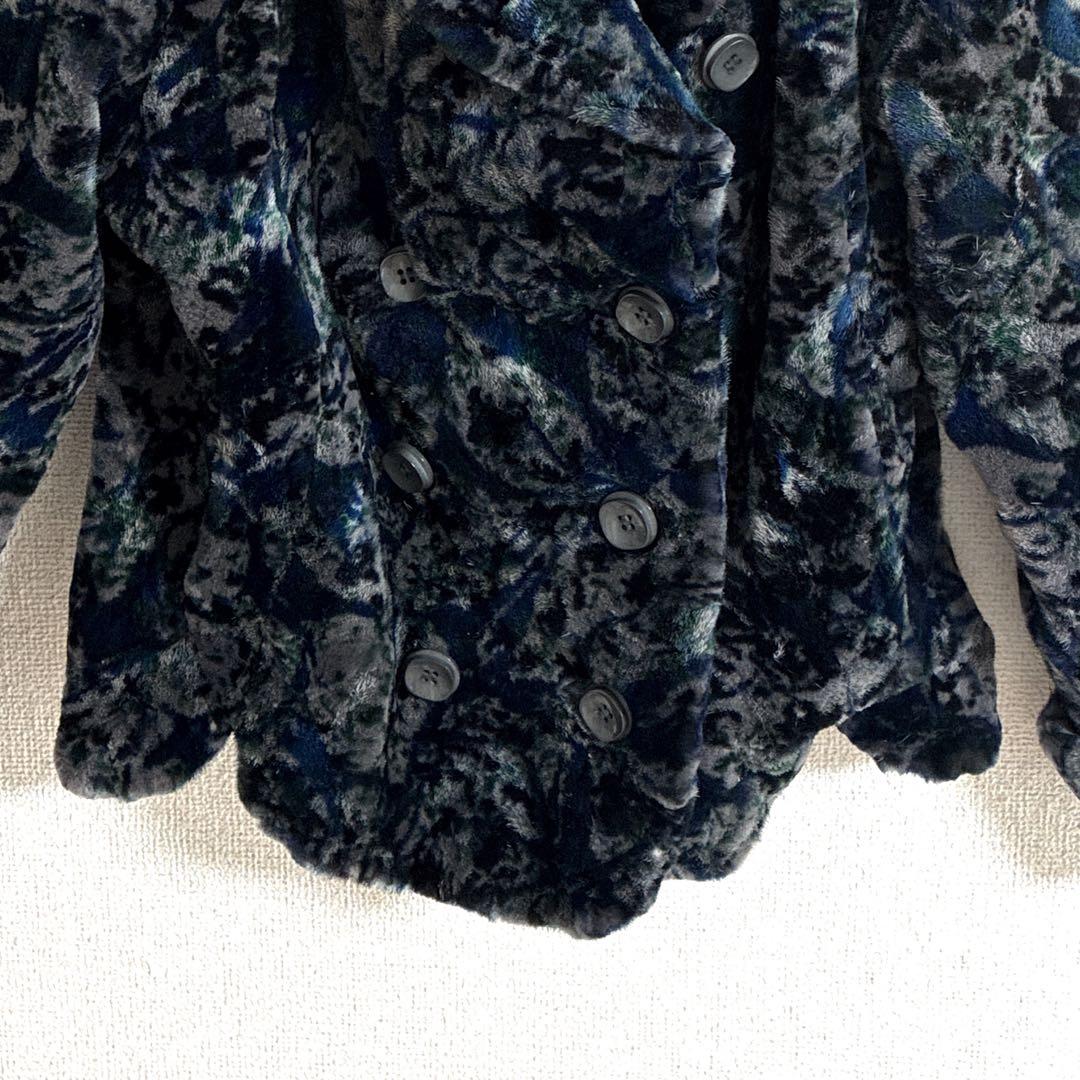 美品EMBAシェアードミンク　カジュアル　ジャケット　グリーン ネイビー グレー