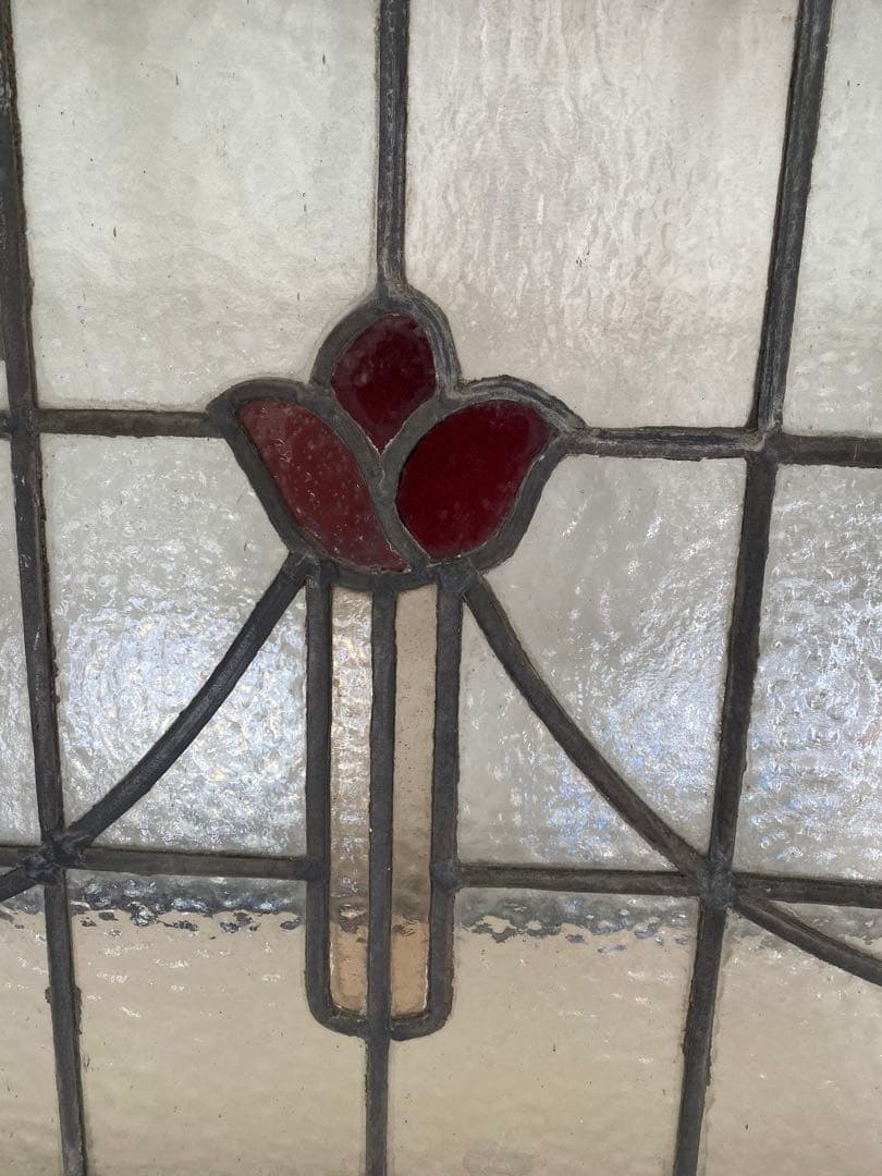 花モチーフ アンティーク　ステンドグラス