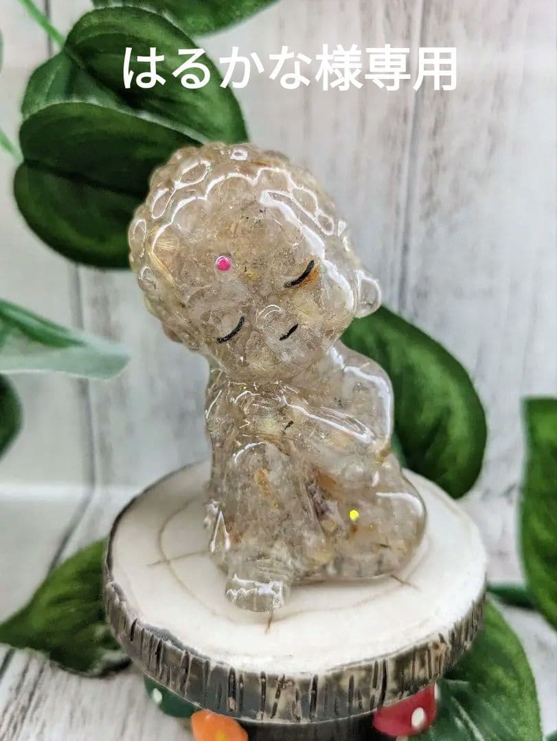 【はるかな】ルチルクォーツのまどろむ仏様形オルゴナイト☆他３点