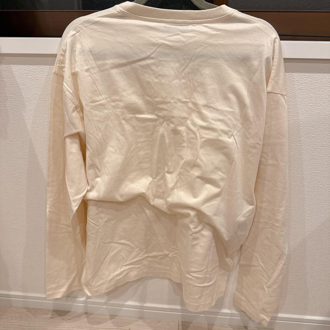 miu miu ロゴ刺繍 長袖Tシャツ クリーム S新品