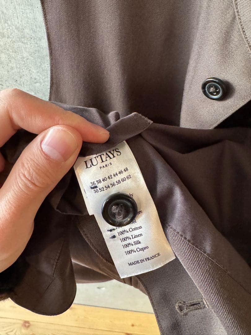 LUTAYS リュテス VALMONT VEST ウールベスト 茶 50 未使用