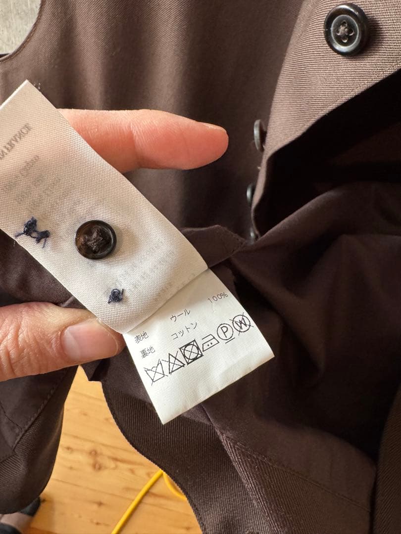 LUTAYS リュテス VALMONT VEST ウールベスト 茶 50 未使用