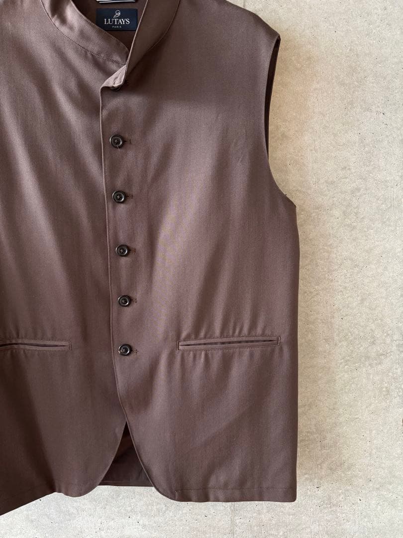 LUTAYS リュテス VALMONT VEST ウールベスト 茶 50 未使用