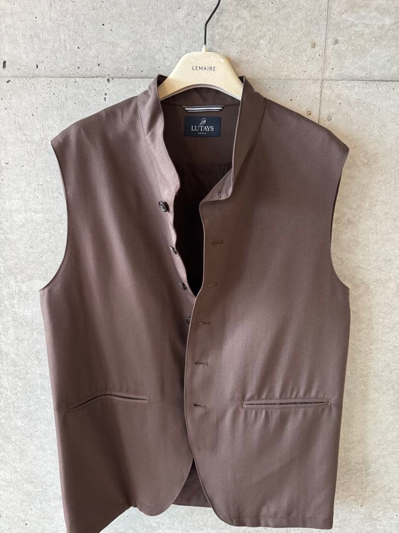 LUTAYS リュテス VALMONT VEST ウールベスト 茶 50 未使用