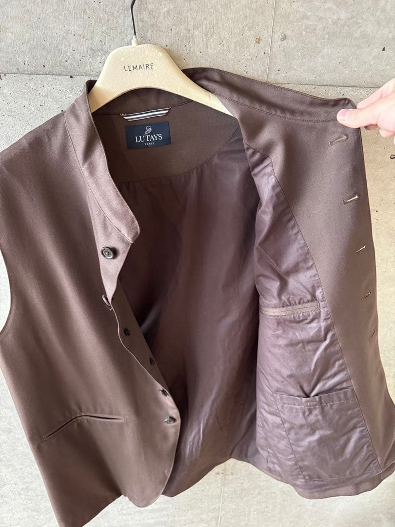 LUTAYS リュテス VALMONT VEST ウールベスト 茶 50 未使用