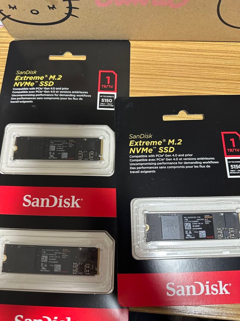 SanDisk Extreme M.2 NVMe SSD 1TB 3枚セット