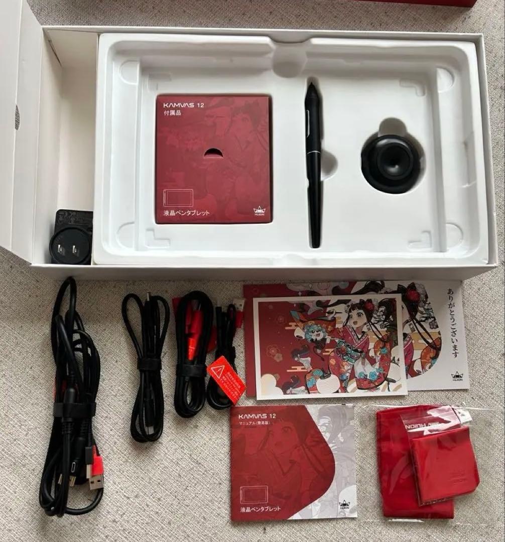 『美品』HUION 液タブ 液晶ペンタブレット Kamvas 12
