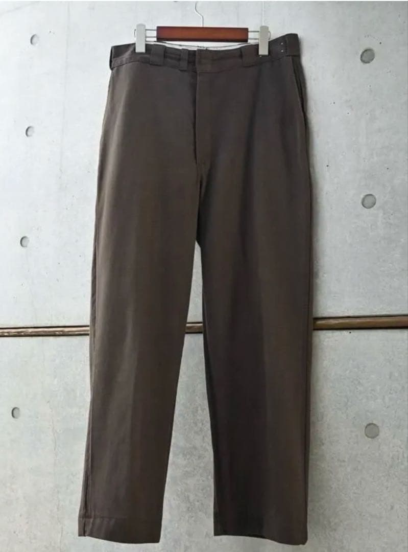 70s USA製 Dickies874 ブラウン チビタグ