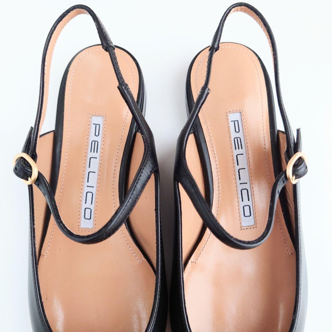 未使用 ペリーコ バックスリング レザー パンプス ミュール ファビオルスコーニ