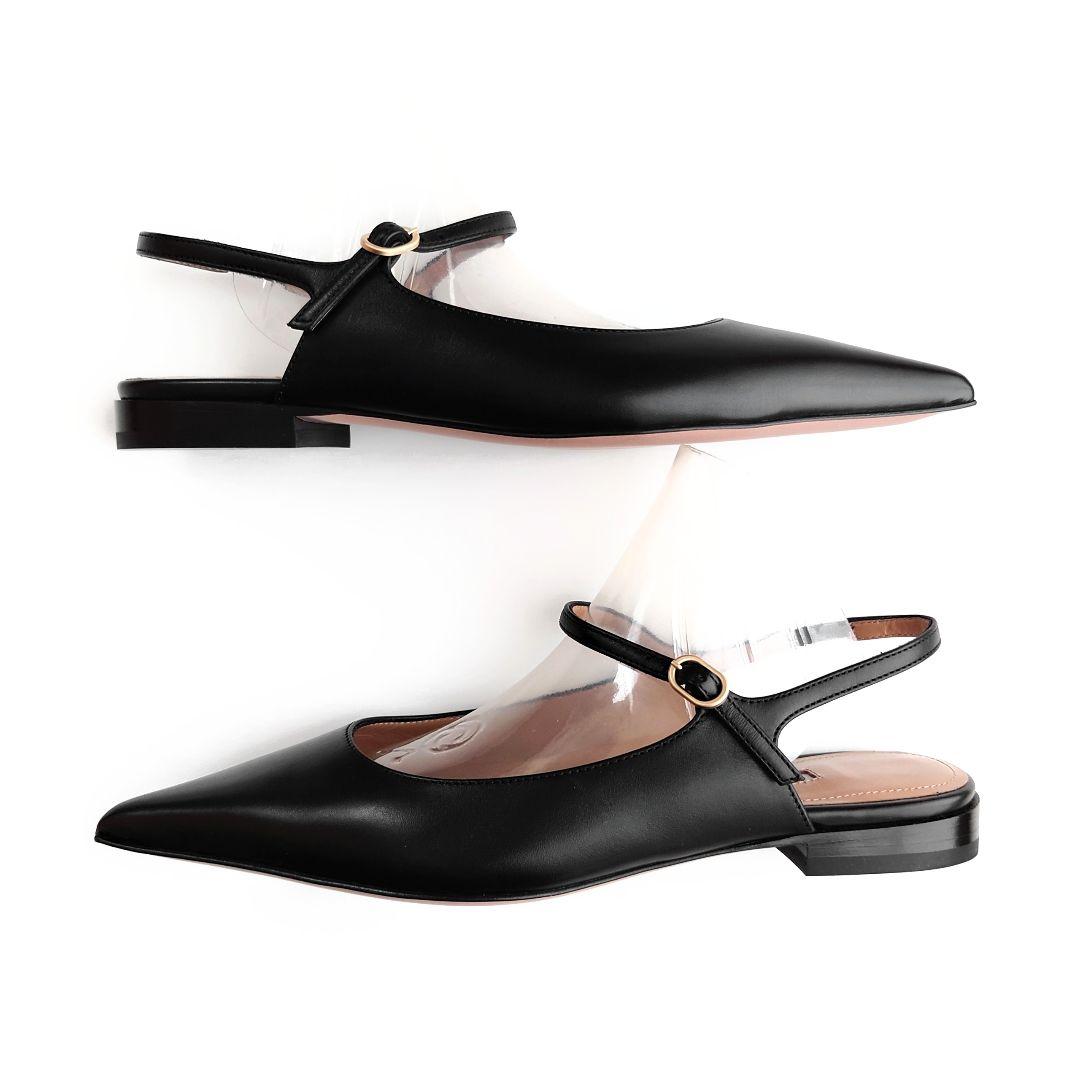 未使用 ペリーコ バックスリング レザー パンプス ミュール ファビオルスコーニ