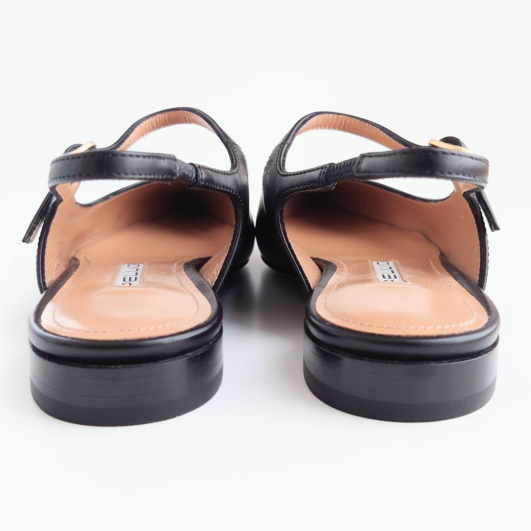 未使用 ペリーコ バックスリング レザー パンプス ミュール ファビオルスコーニ